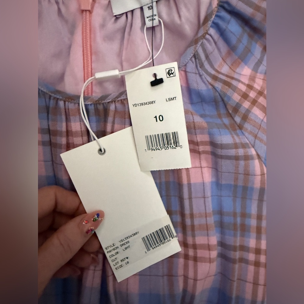 LIKELY - Payson Side Cutout Plaid Midi Dress In Lilac
Sachet - Size 10 - NWT - Picture 4 of 16